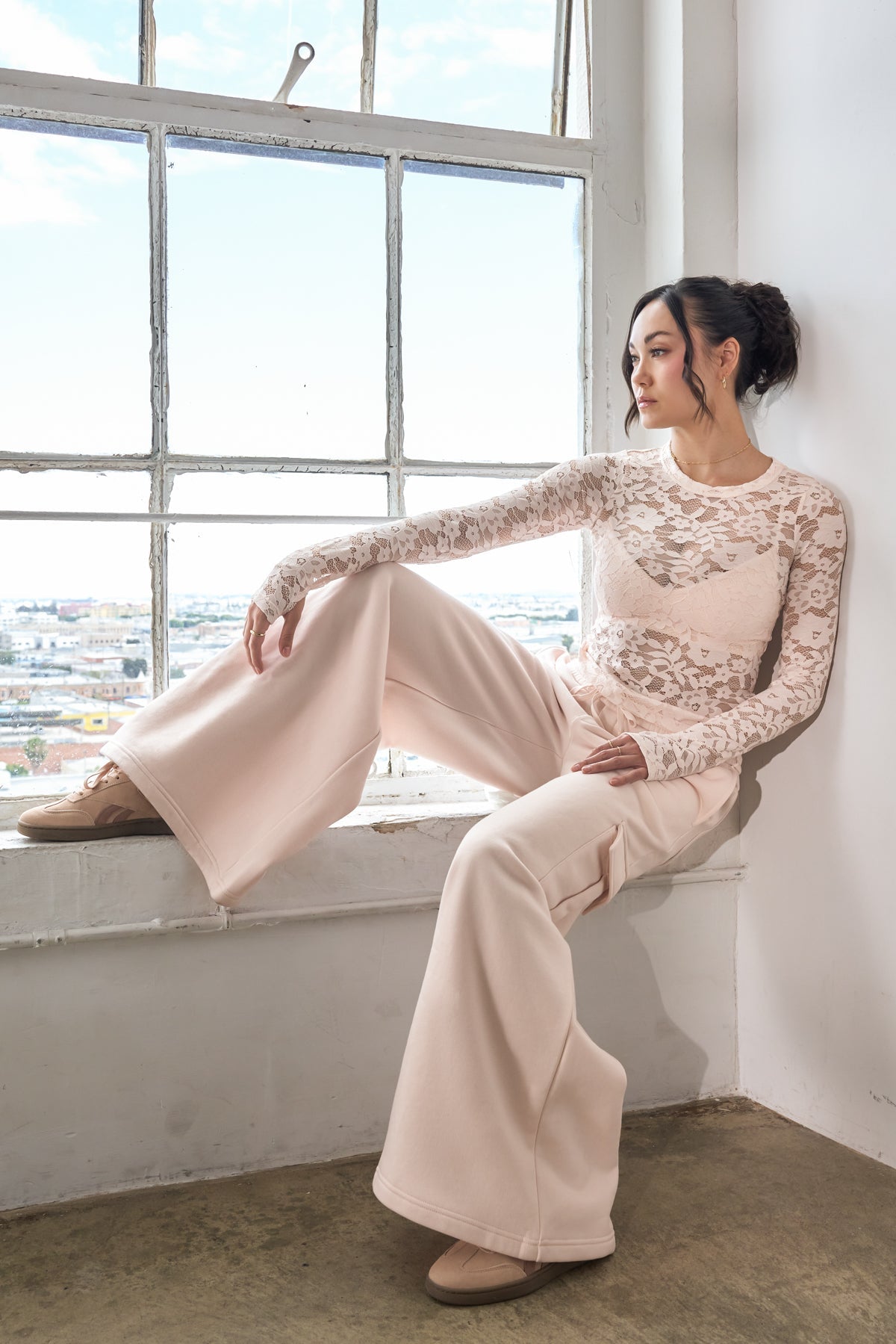 Lace Call Me Baby Long Sleeve - Tutu Pink