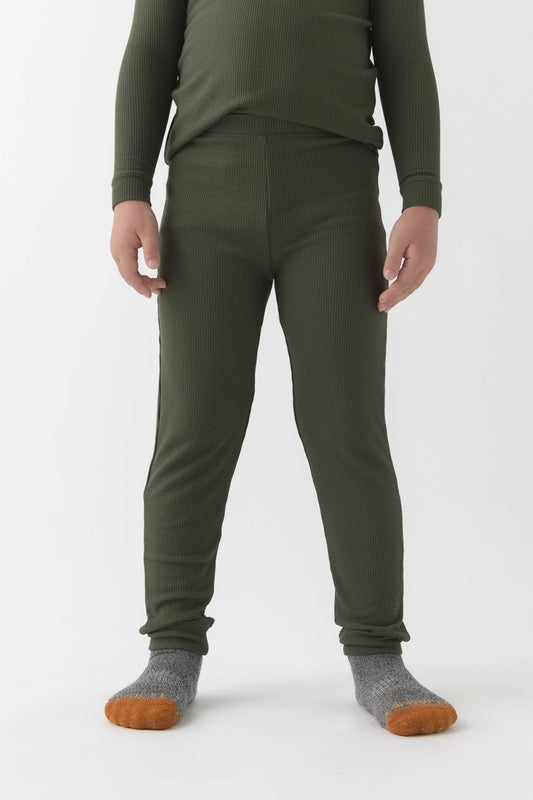 Children's Bamboo Waffle Knit Base Layer Pant - Last Chance