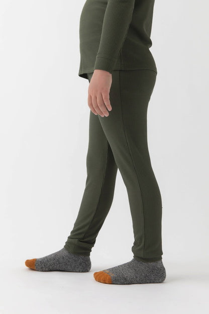 Children's Bamboo Waffle Knit Base Layer Pant - Last Chance