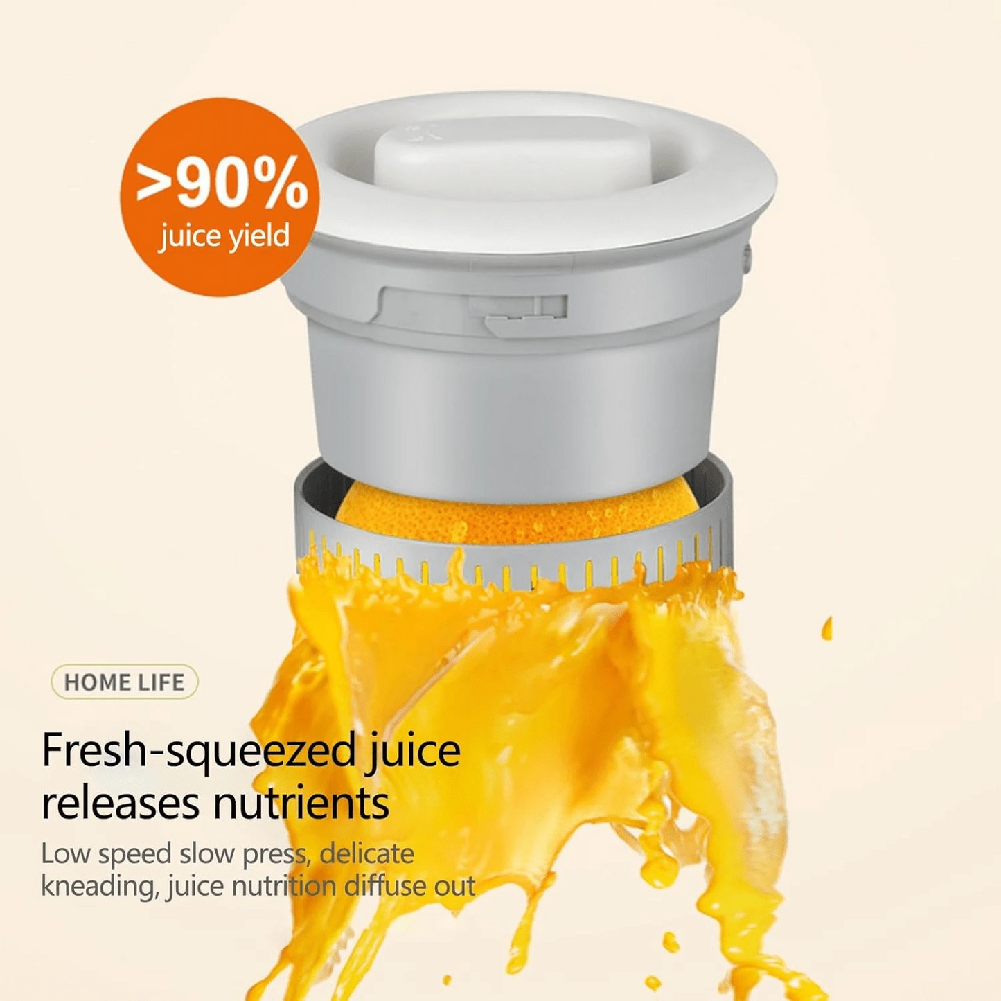 Portable USB Charging Mini Juicer, Fast Squeezer for Orange, Lemon & Grapefruit