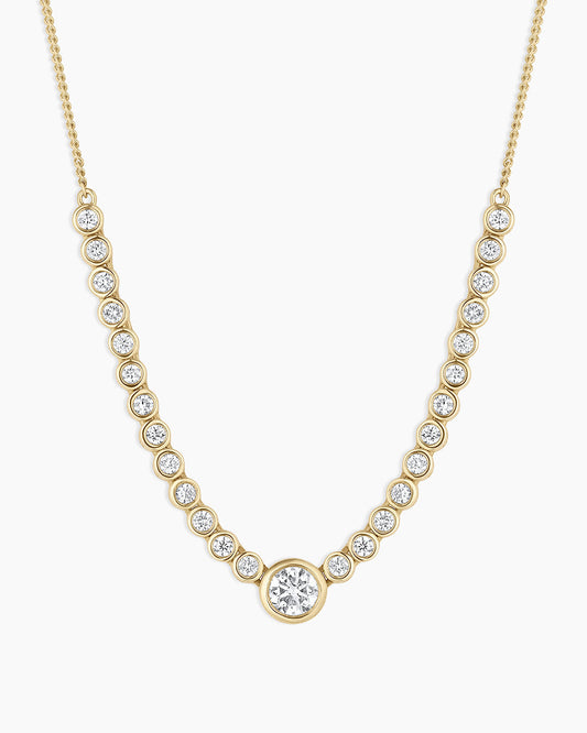 14K Lab Grown Diamond Circle Row Necklace
