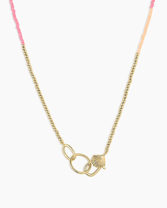 Scallop Padlock Sunset Necklace