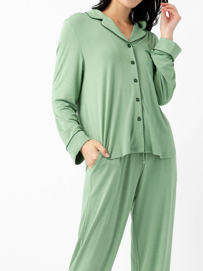 Women's Bamboo Stretch-Knit Long Sleeve Pajama Set - Last Chance
