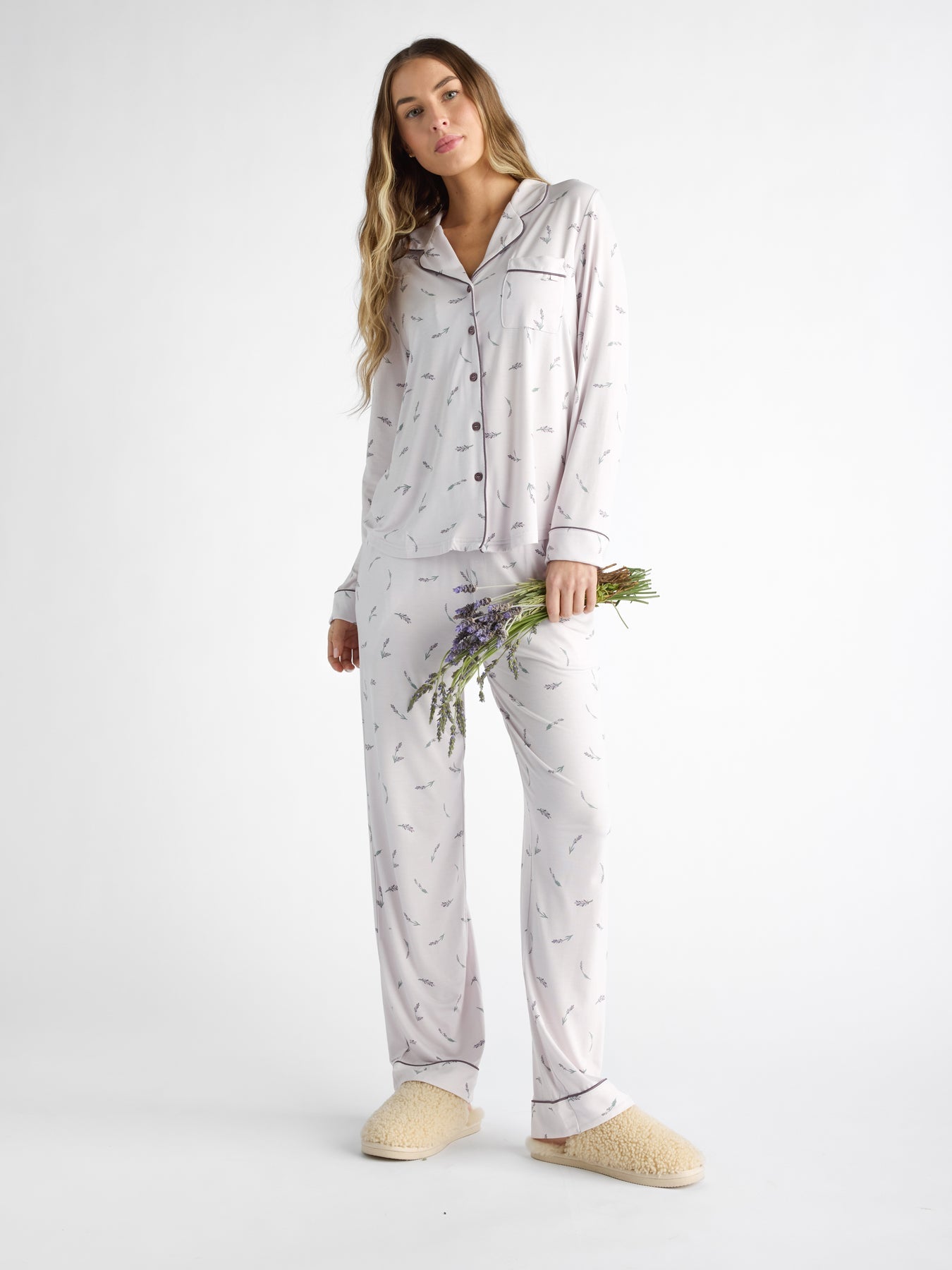 Women's Bamboo Stretch-Knit Long Sleeve Pajama Set - Last Chance
