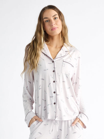 Women's Bamboo Stretch-Knit Long Sleeve Pajama Set - Last Chance