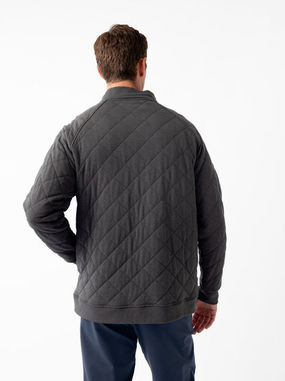 Men's Brushed Bamboo Quilted Snap Pullover - Last Chance