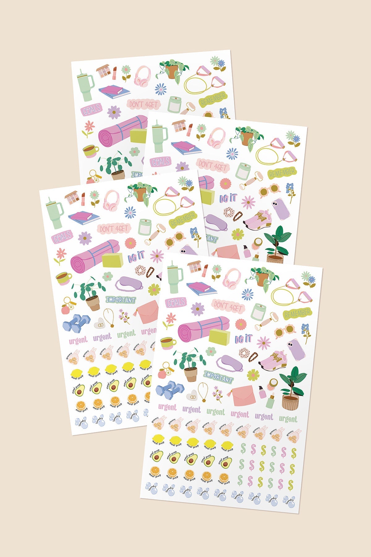 2026 Fit Planner + Stickers - Multicolor Floral