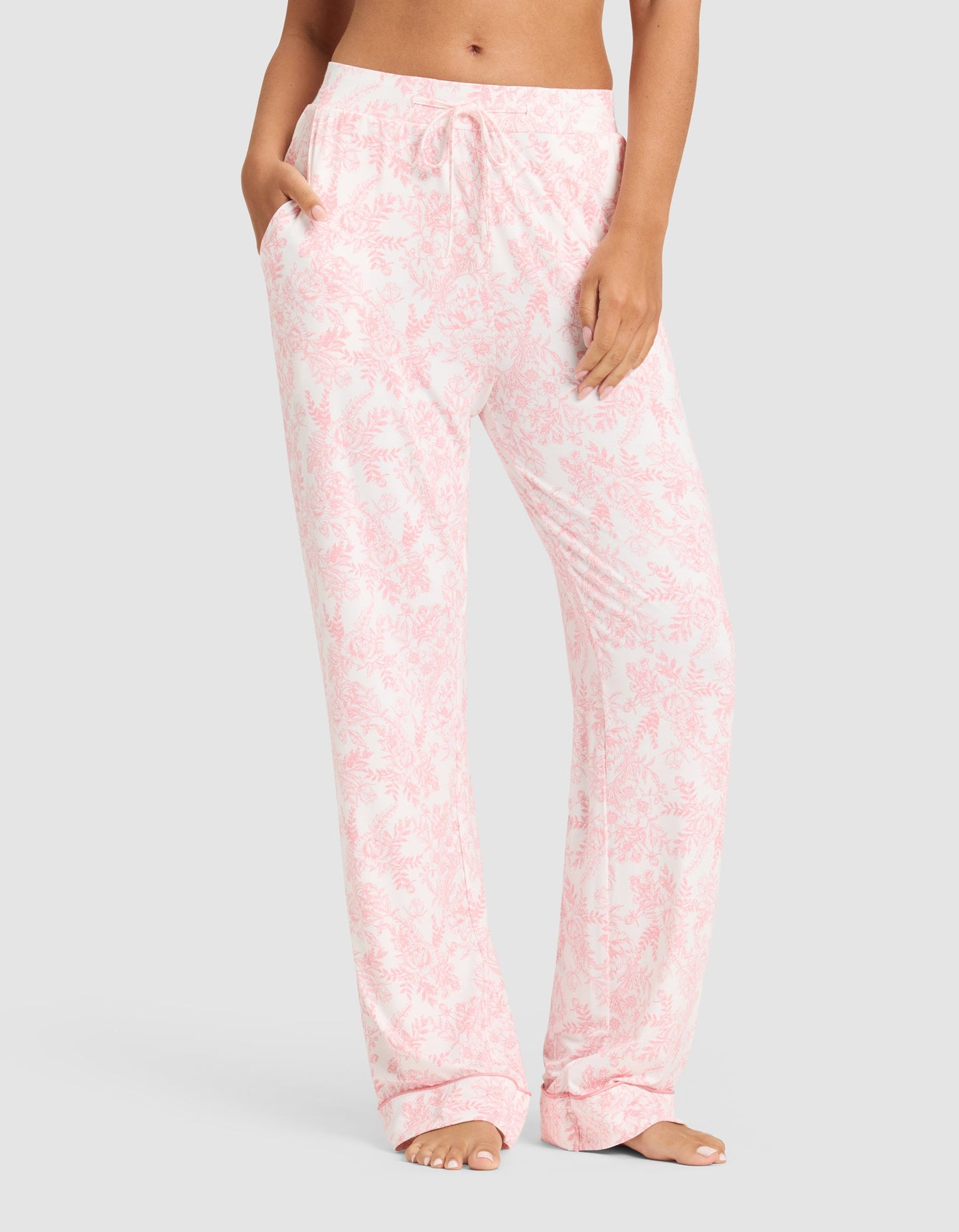 Women's Bamboo Stretch-Knit Short Sleeve & Pant Pajama Set