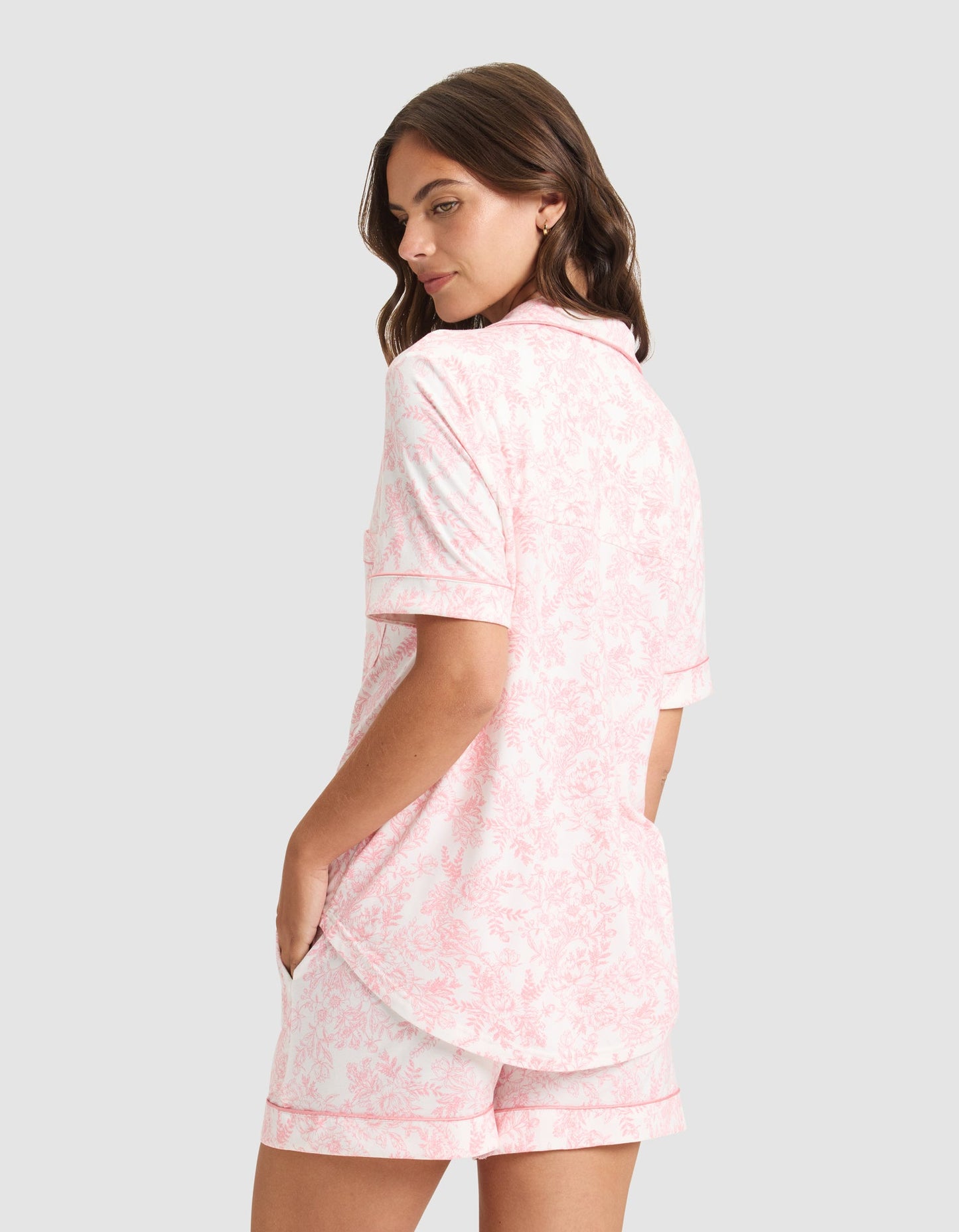 Women's Bamboo Stretch-Knit Short Sleeve Pajama Top