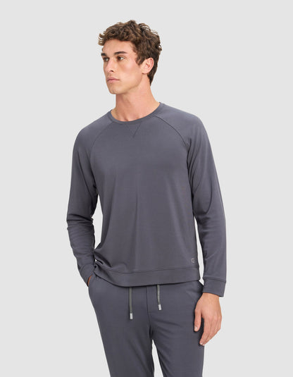 Men's Brushed Bamboo Pullover Crew - Last Chance