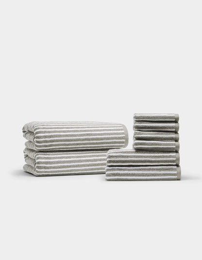 Ribbed Terry Bath Towel Set