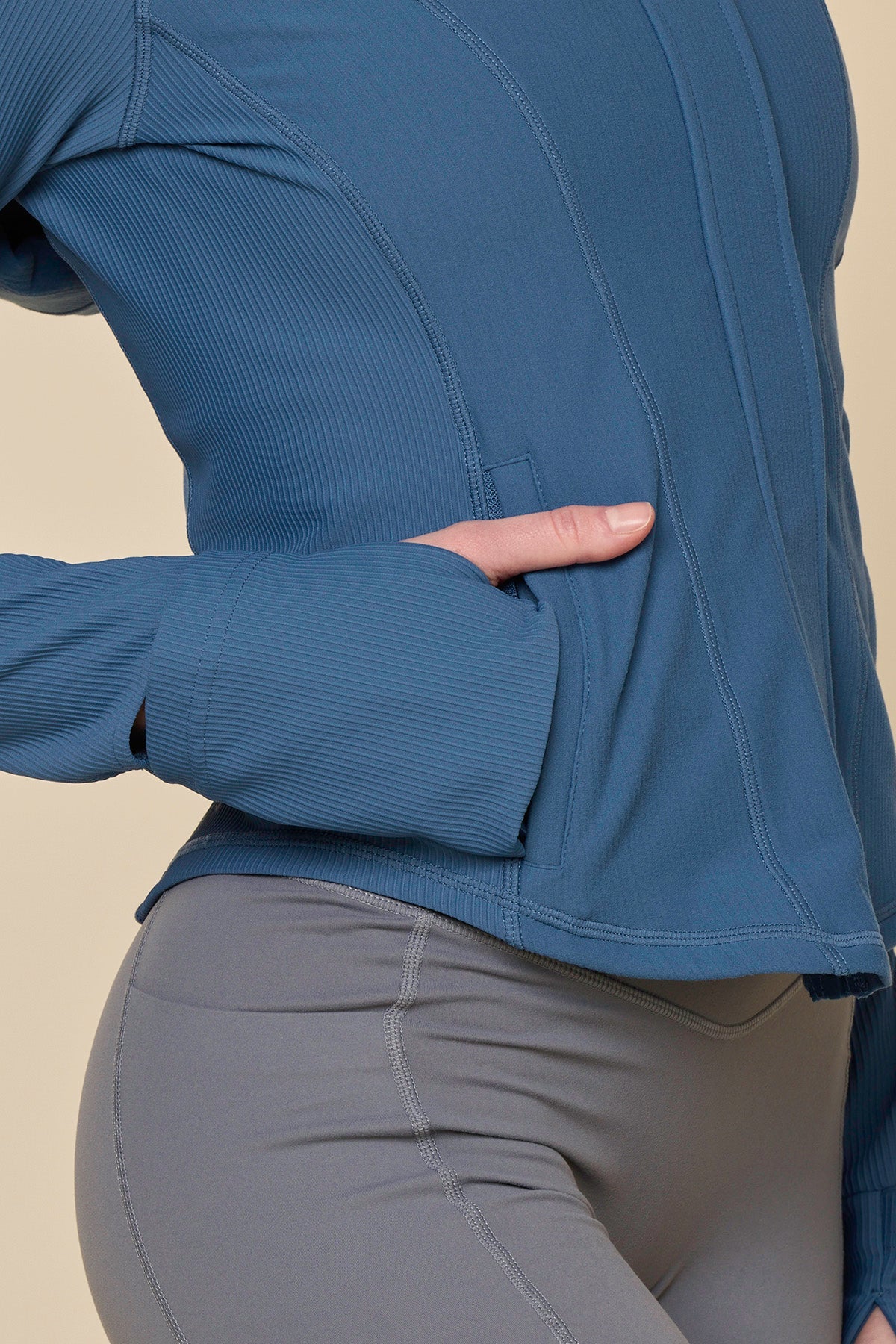 Corset Zip Jacket - Marine Blue