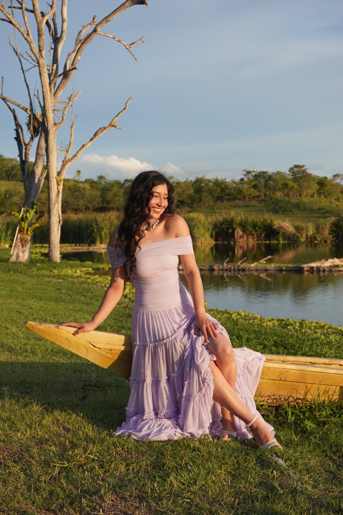 Off the Shoulder Tiered Gown by TransformationsbyTracy - DIY Upcycle Kit