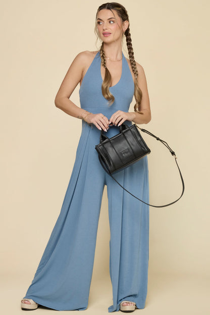 Vegan Leather Baby Sloane Tote - Black