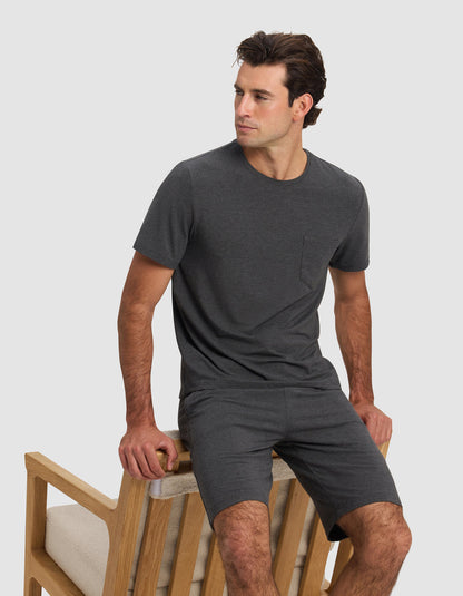 Men's Bamboo Stretch-Knit Short Sleeve Pajama Tee