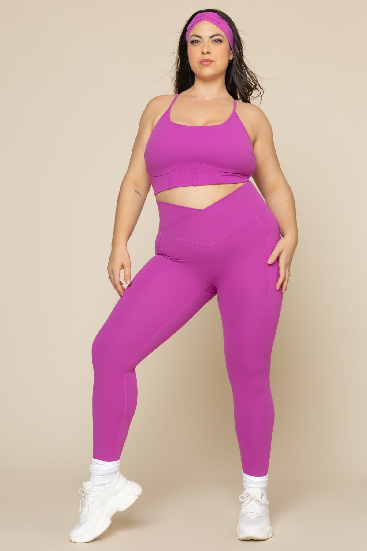 Crisscross Hourglass® Legging with Pockets - Royal Orchid