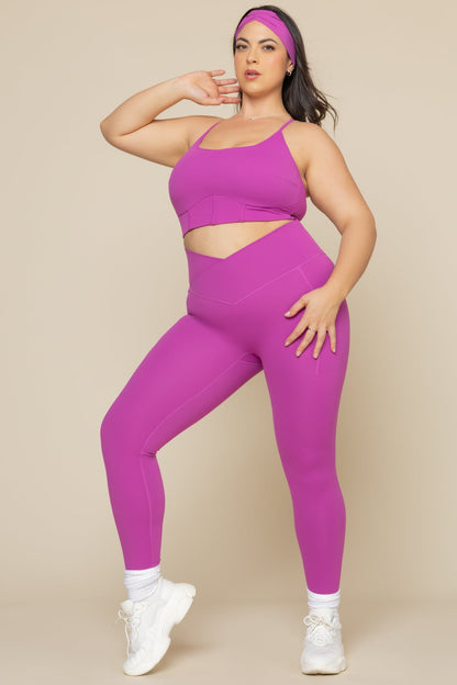 Crisscross Hourglass® Legging with Pockets - Royal Orchid