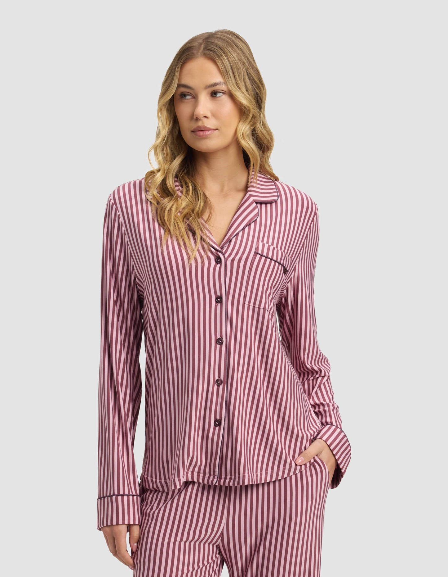 Women's Bamboo Stretch-Knit Long Sleeve Pajama Set - Last Chance