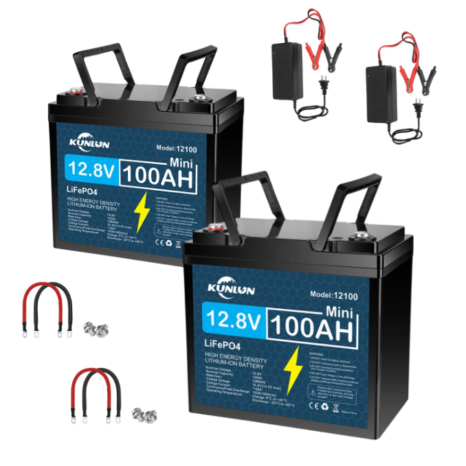 🔥Summer Sale🔥KUNLUN 12V 120Ah LiFePO4 Lithium Battery (Group 24 Size)